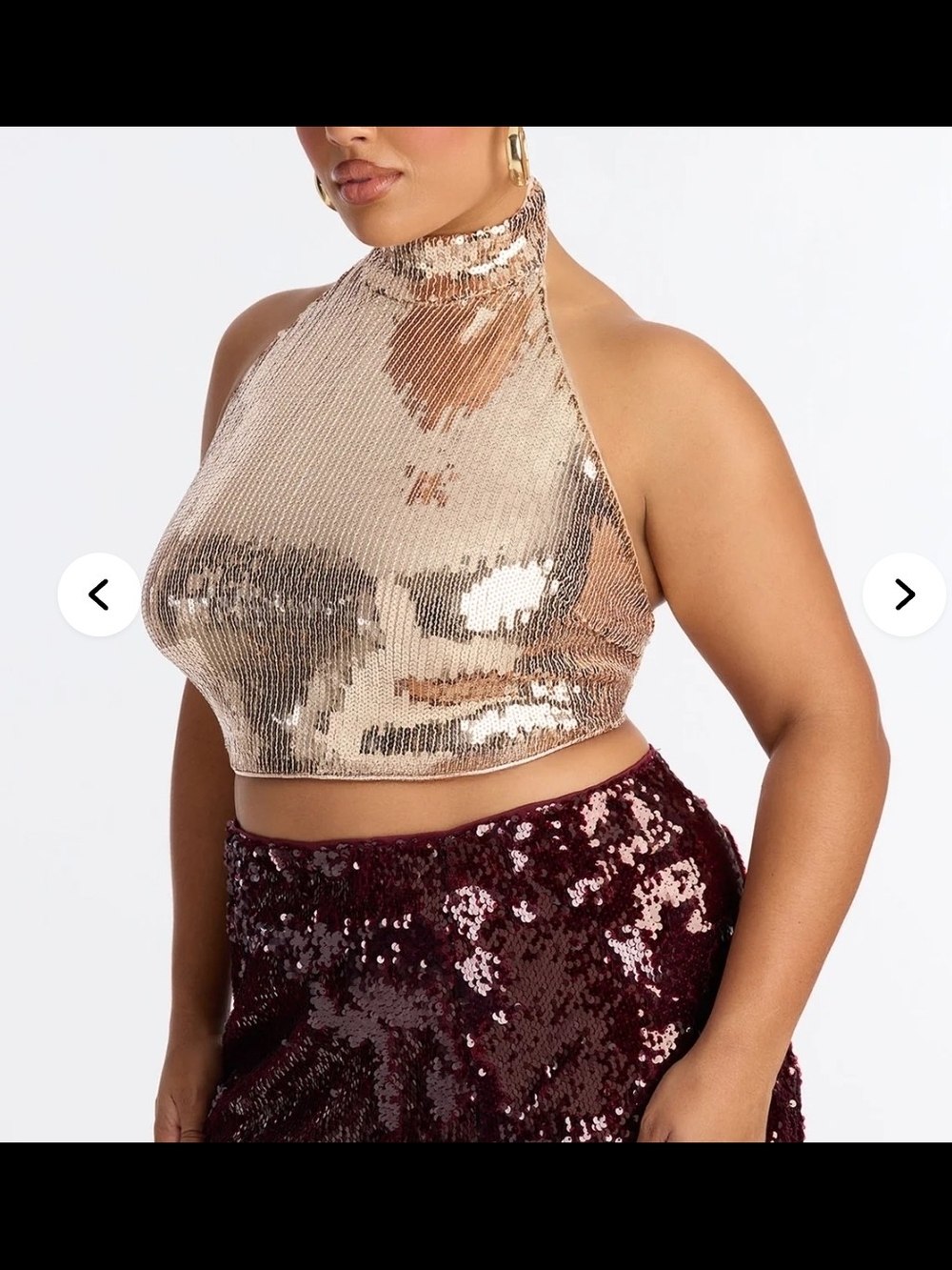 Sequin Halter Top
